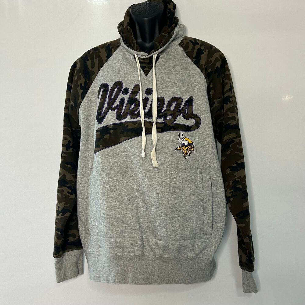 Minnesota Vikings G-III Women’s Medium Camo Hoodie NFL Pullover Embroidered